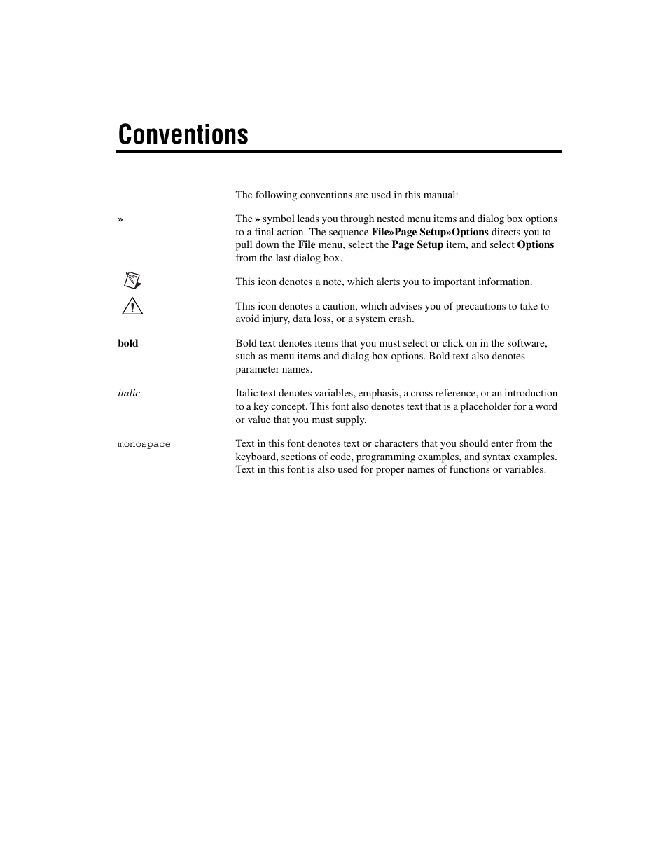 Conventions | National Instruments NI 5911 User Manual | Page 6 / 45