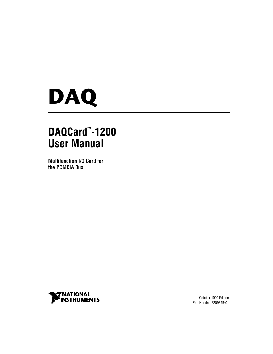 National Instruments DAQCard-1200 User Manual | 101 pages