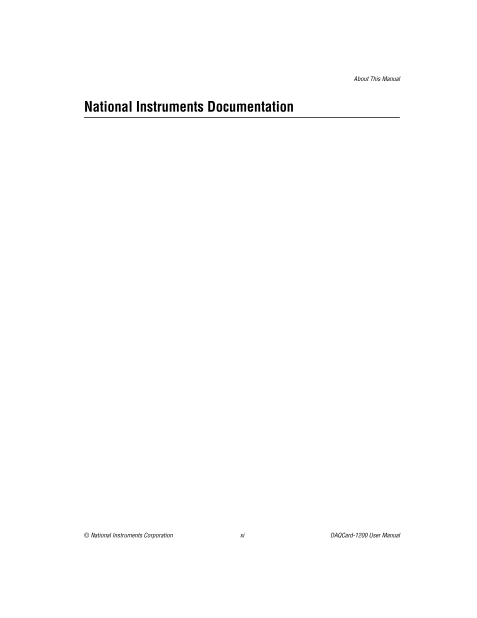 National instruments documentation | National Instruments DAQCard-1200 User Manual | Page 10 / 101
