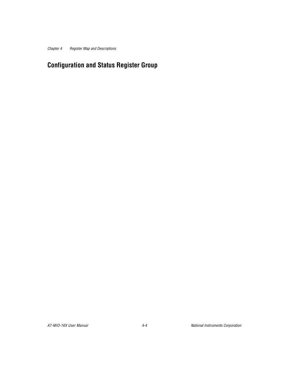 Configuration and status register group, Configuration and status register group -4 | National Instruments AT-MIO-16X User Manual | Page 100 / 330