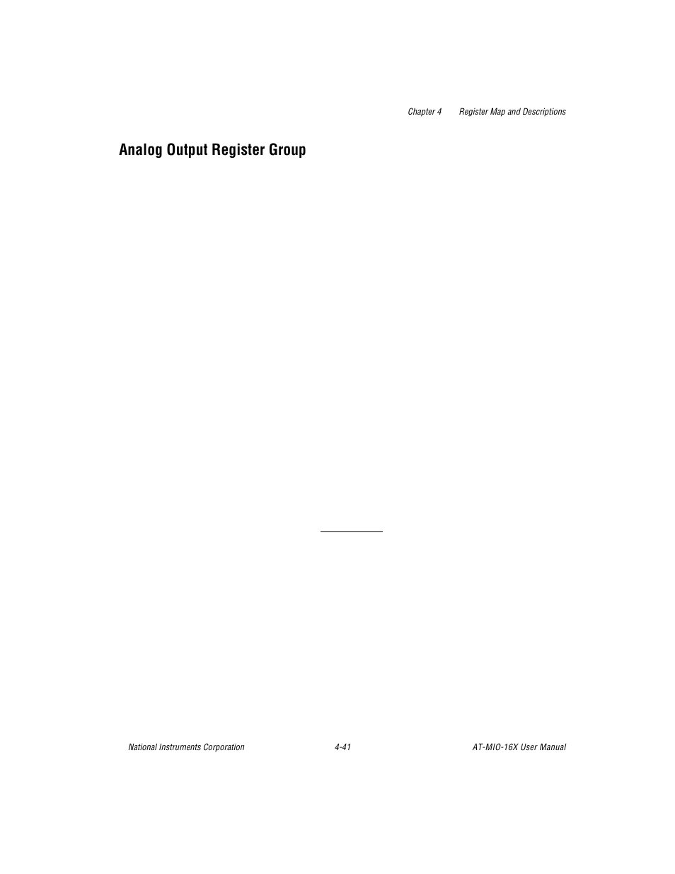 Analog output register group, Analog output register group -41 | National Instruments AT-MIO-16X User Manual | Page 137 / 330