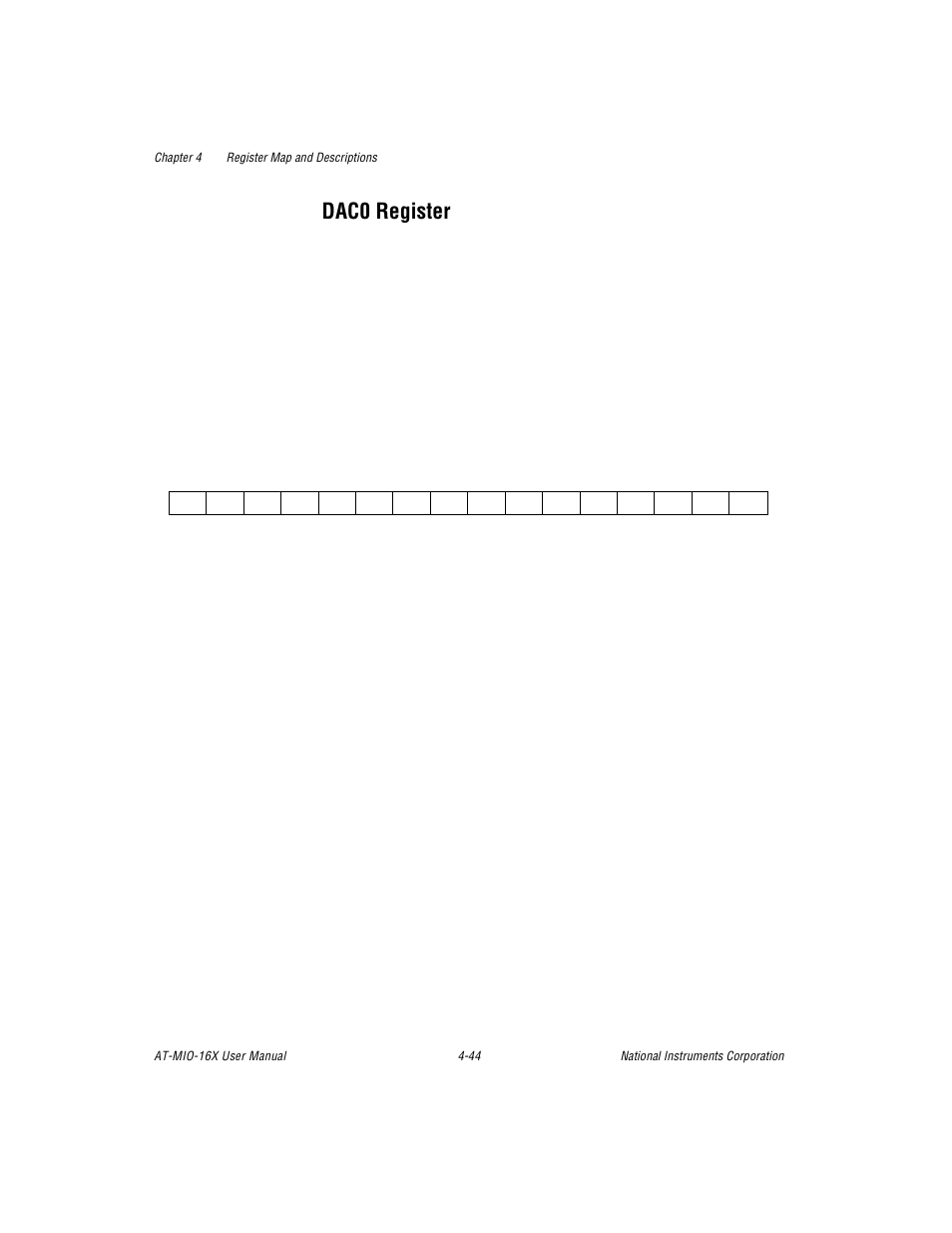 Dac0 register, Dac0 register -44 | National Instruments AT-MIO-16X User Manual | Page 140 / 330