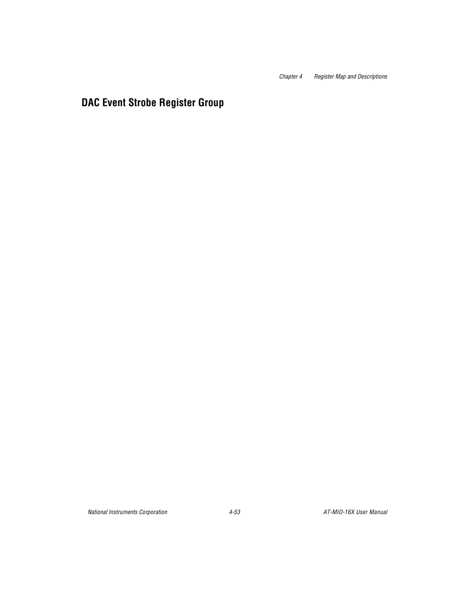 Dac event strobe register group, Dac event strobe register group -53 | National Instruments AT-MIO-16X User Manual | Page 149 / 330