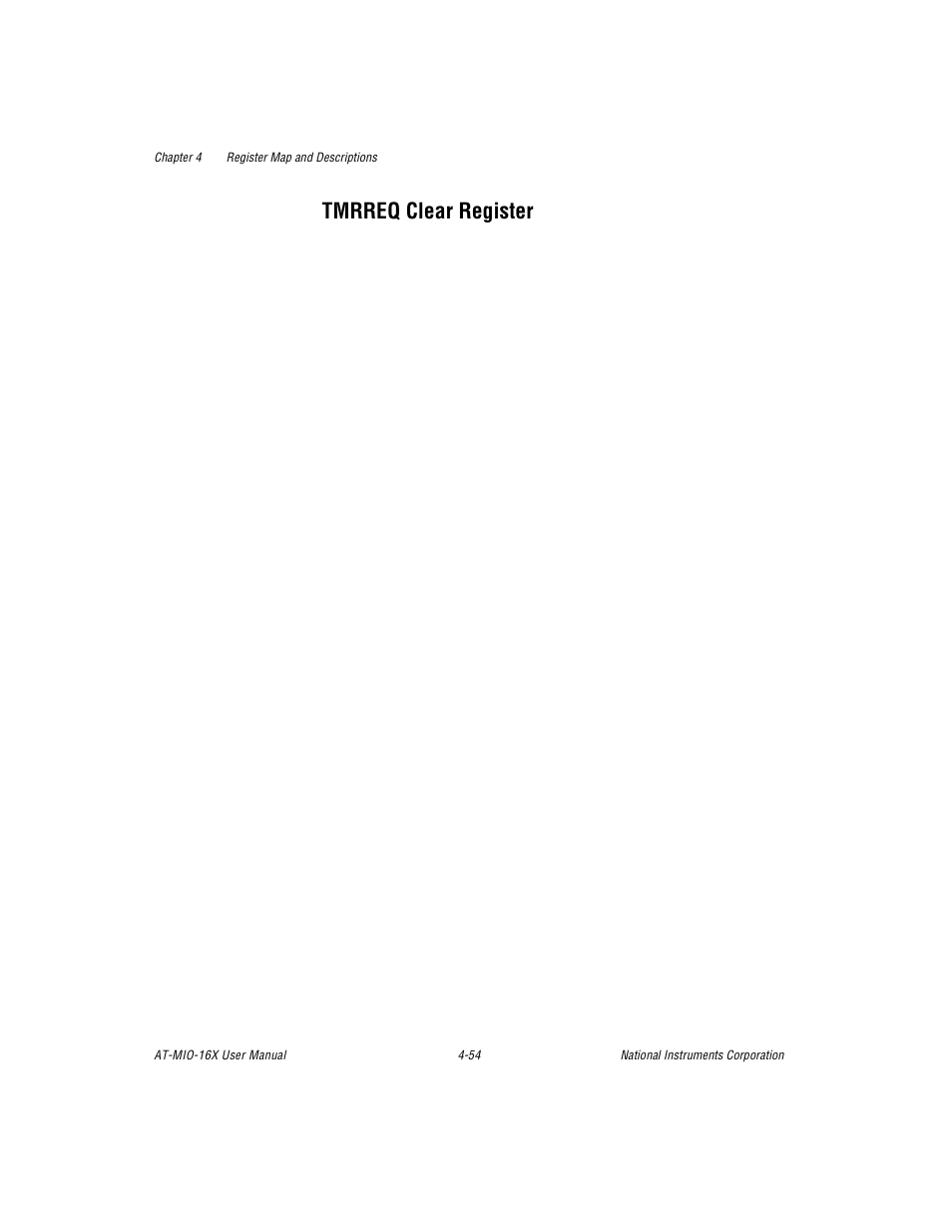 Tmrreq clear register, Tmrreq clear register -54 | National Instruments AT-MIO-16X User Manual | Page 150 / 330