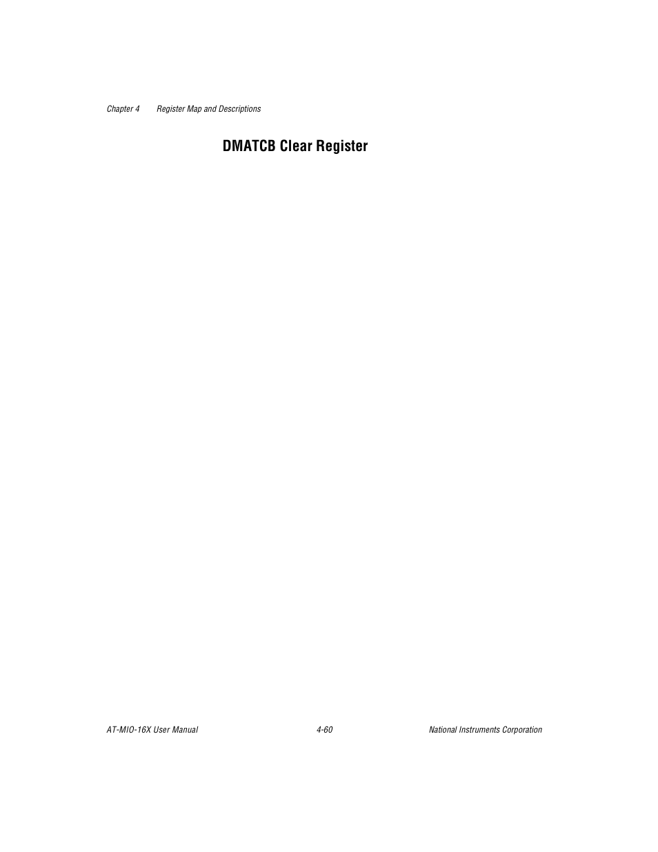 Dmatcb clear register, Dmatcb clear register -60 | National Instruments AT-MIO-16X User Manual | Page 156 / 330