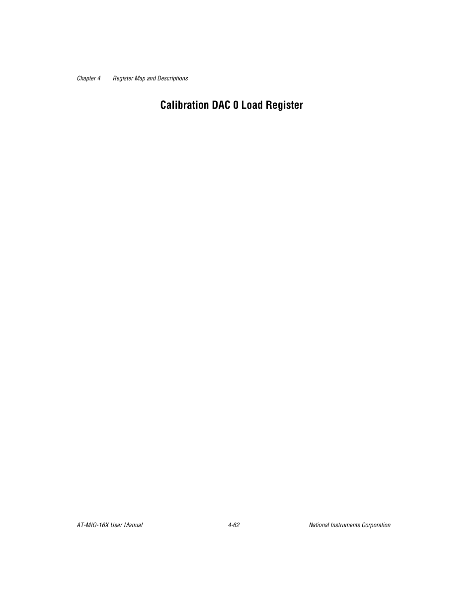 Calibration dac 0 load register, Calibration dac 0 load register -62 | National Instruments AT-MIO-16X User Manual | Page 158 / 330