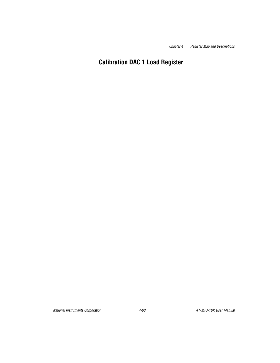 Calibration dac 1 load register, Calibration dac 1 load register -63 | National Instruments AT-MIO-16X User Manual | Page 159 / 330