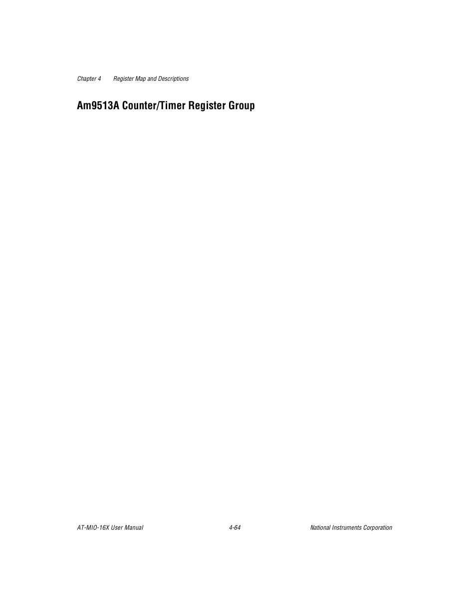 Am9513a counter/timer register group, Am9513a counter/timer register group -64 | National Instruments AT-MIO-16X User Manual | Page 160 / 330