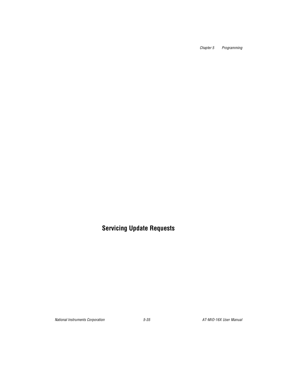 Servicing update requests, Servicing update requests -35 | National Instruments AT-MIO-16X User Manual | Page 204 / 330