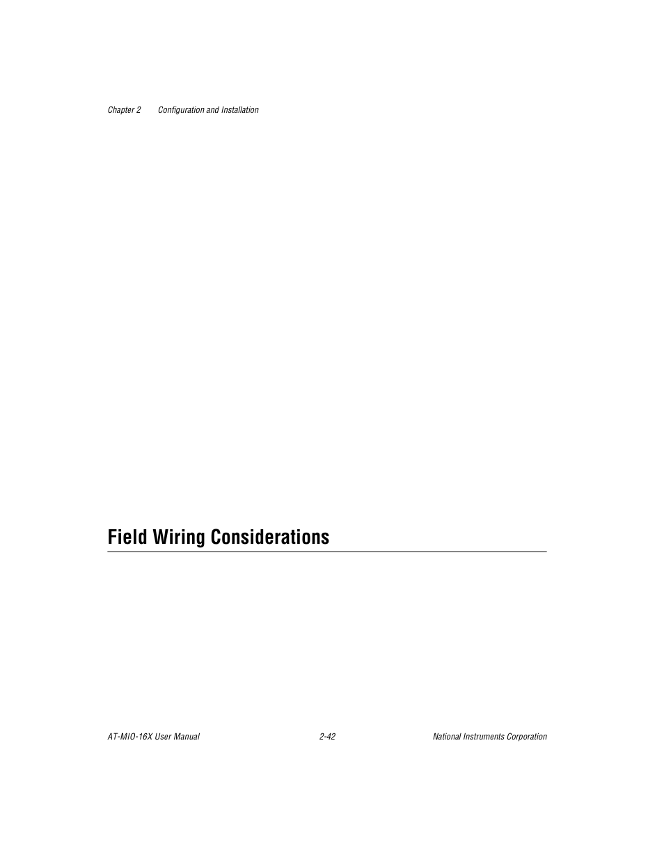 Field wiring considerations, Field wiring considerations -42 | National Instruments AT-MIO-16X User Manual | Page 64 / 330