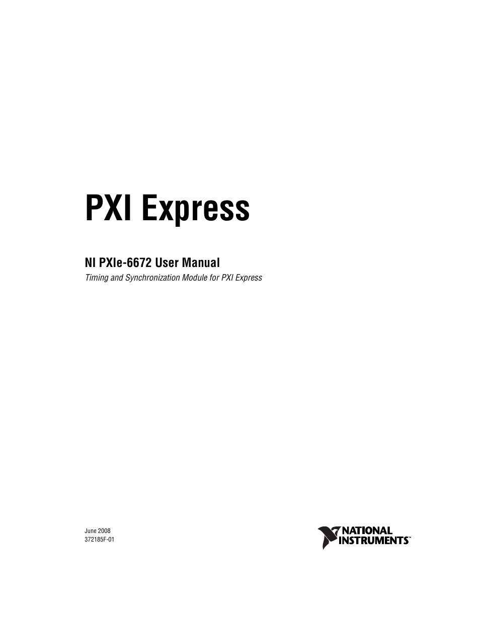 National Instruments NI PXIe-6672 User Manual | 57 pages