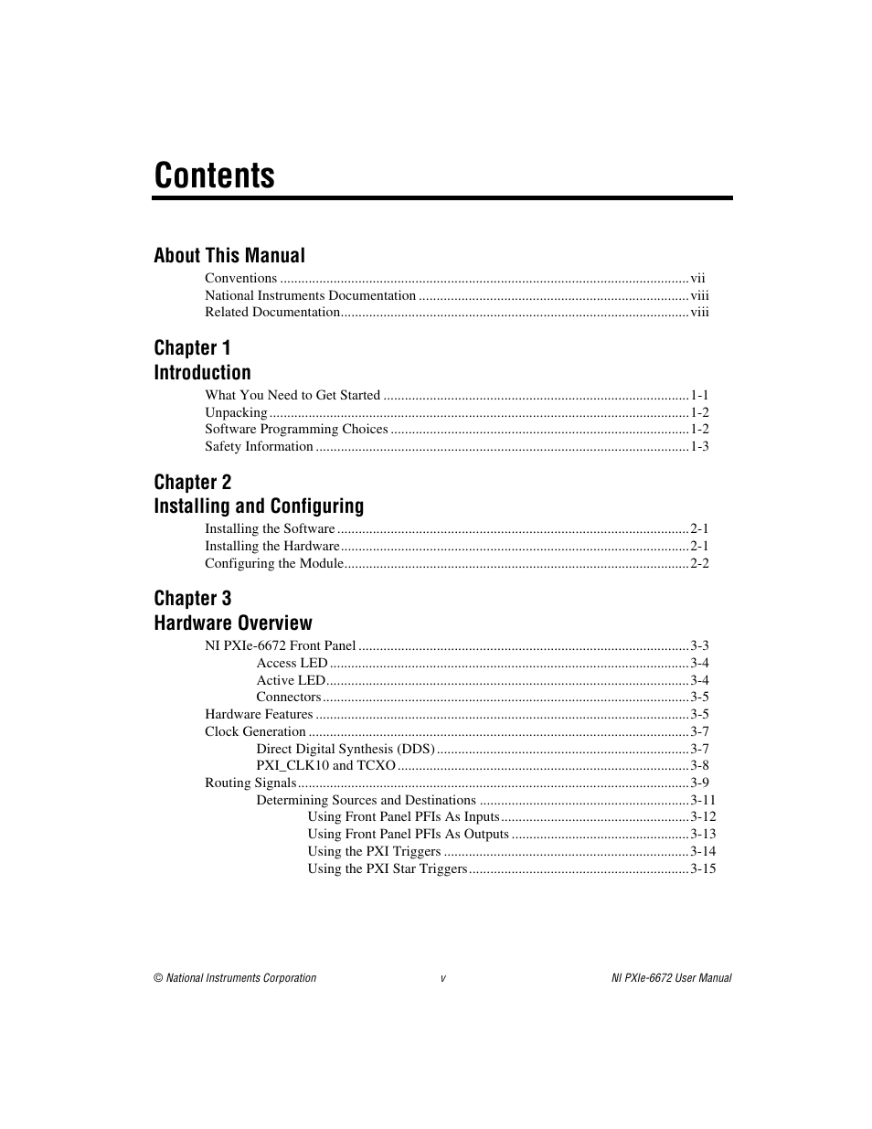 National Instruments NI PXIe-6672 User Manual | Page 4 / 57