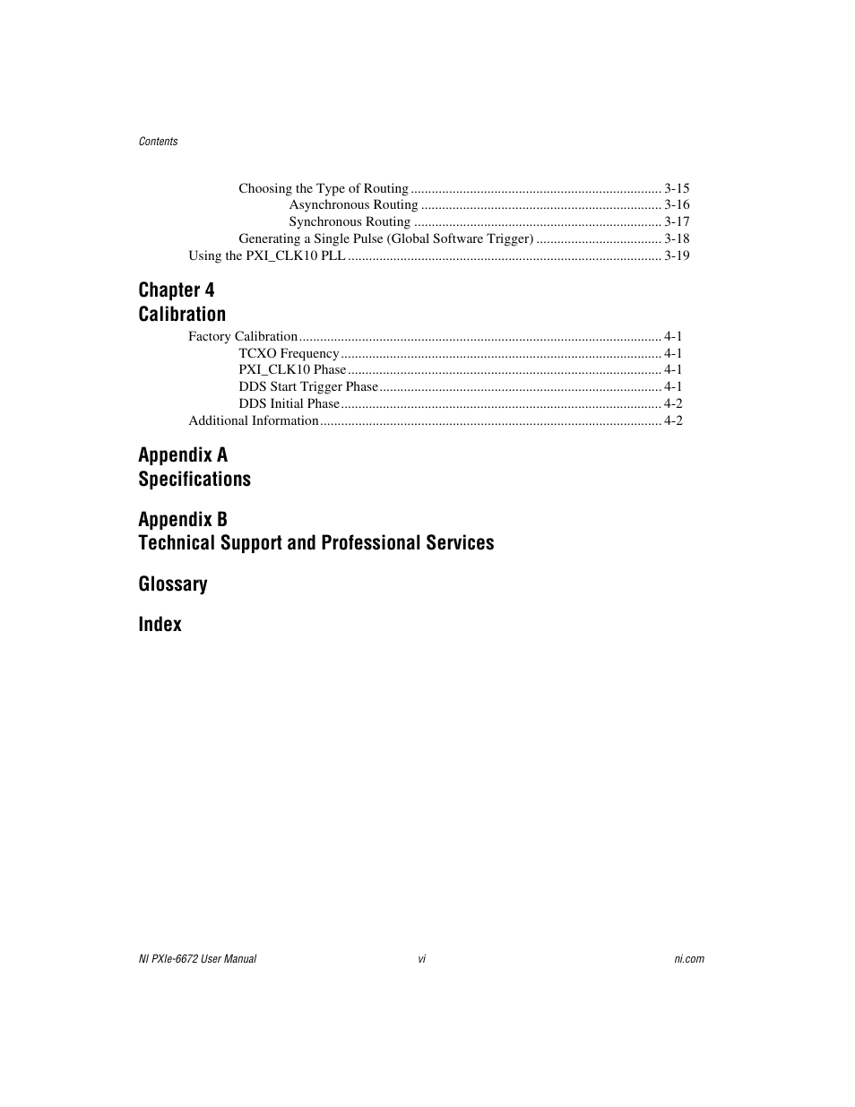 Chapter 4 calibration | National Instruments NI PXIe-6672 User Manual | Page 5 / 57