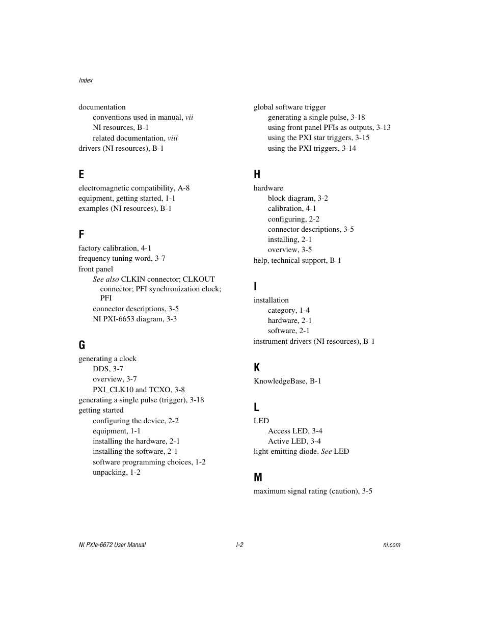 National Instruments NI PXIe-6672 User Manual | Page 54 / 57