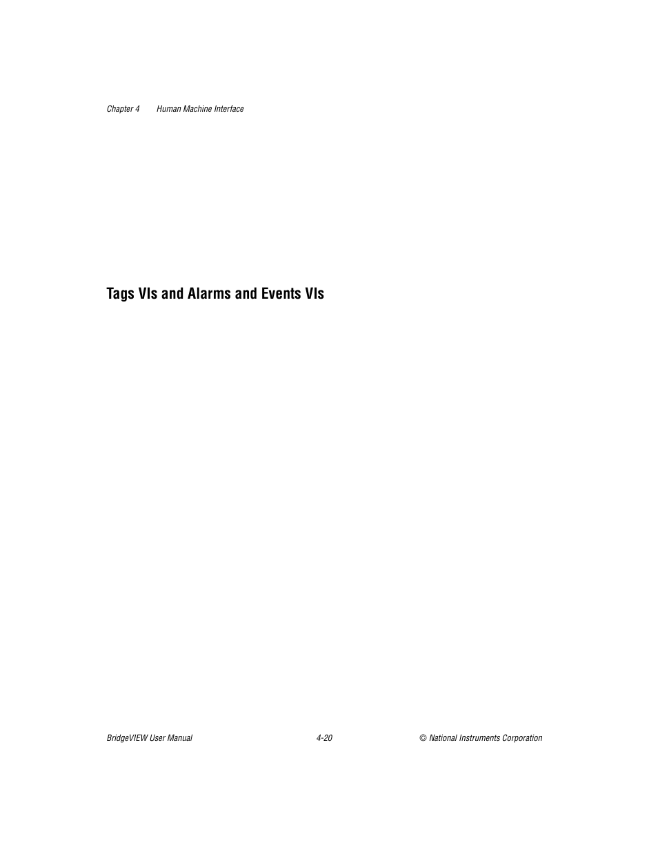 Tags vis and alarms and events vis, Tags vis and alarms and events vis -20 | National Instruments BridgeVIEW User Manual | Page 124 / 455