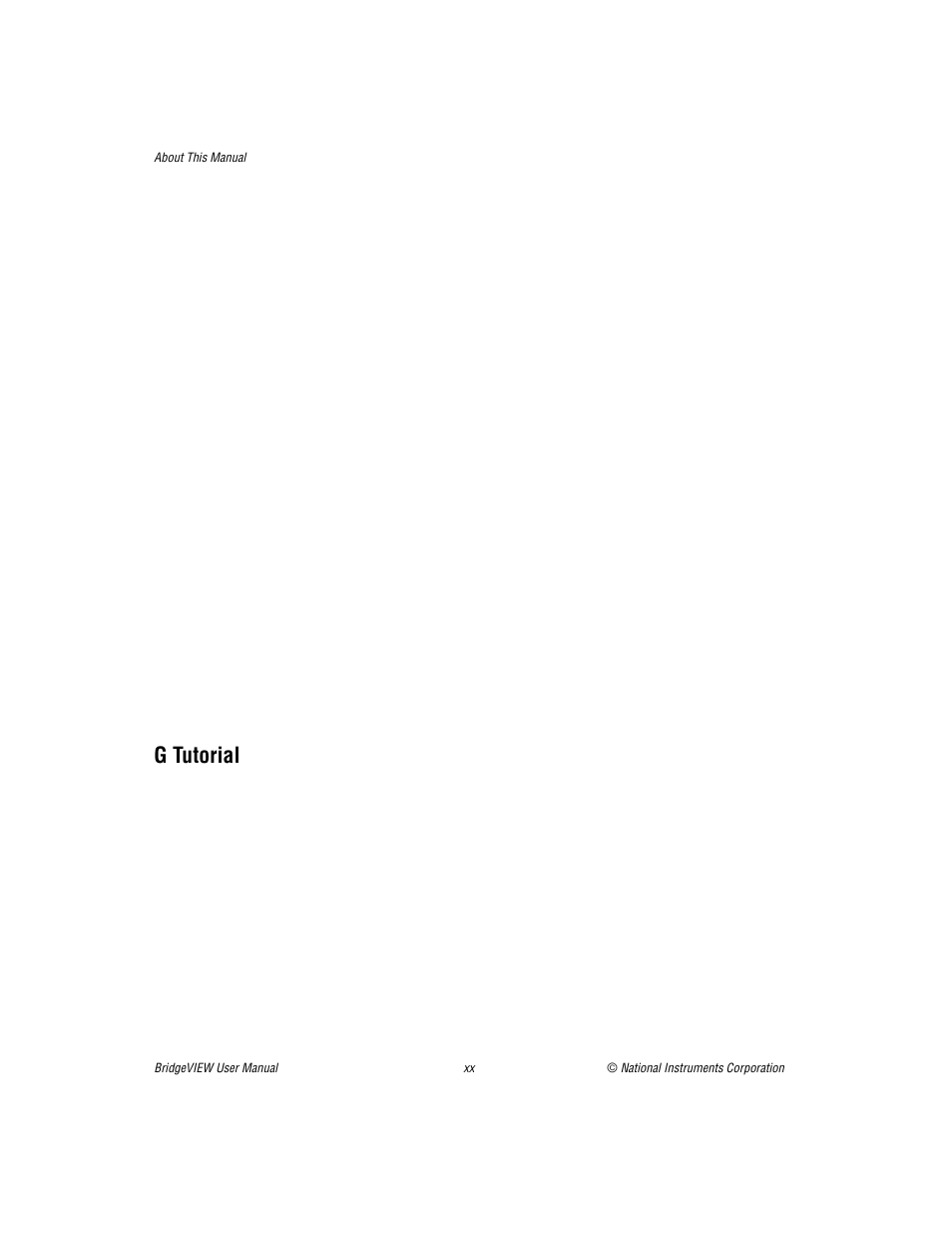 G tutorial | National Instruments BridgeVIEW User Manual | Page 18 / 455