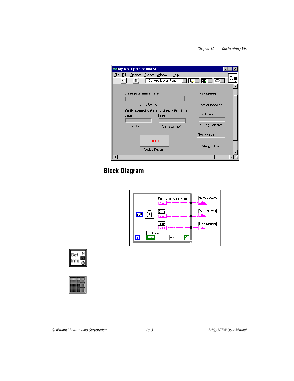Block diagram | National Instruments BridgeVIEW User Manual | Page 234 / 455