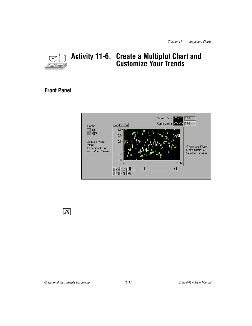 Front panel | National Instruments BridgeVIEW User Manual | Page 256 / 455