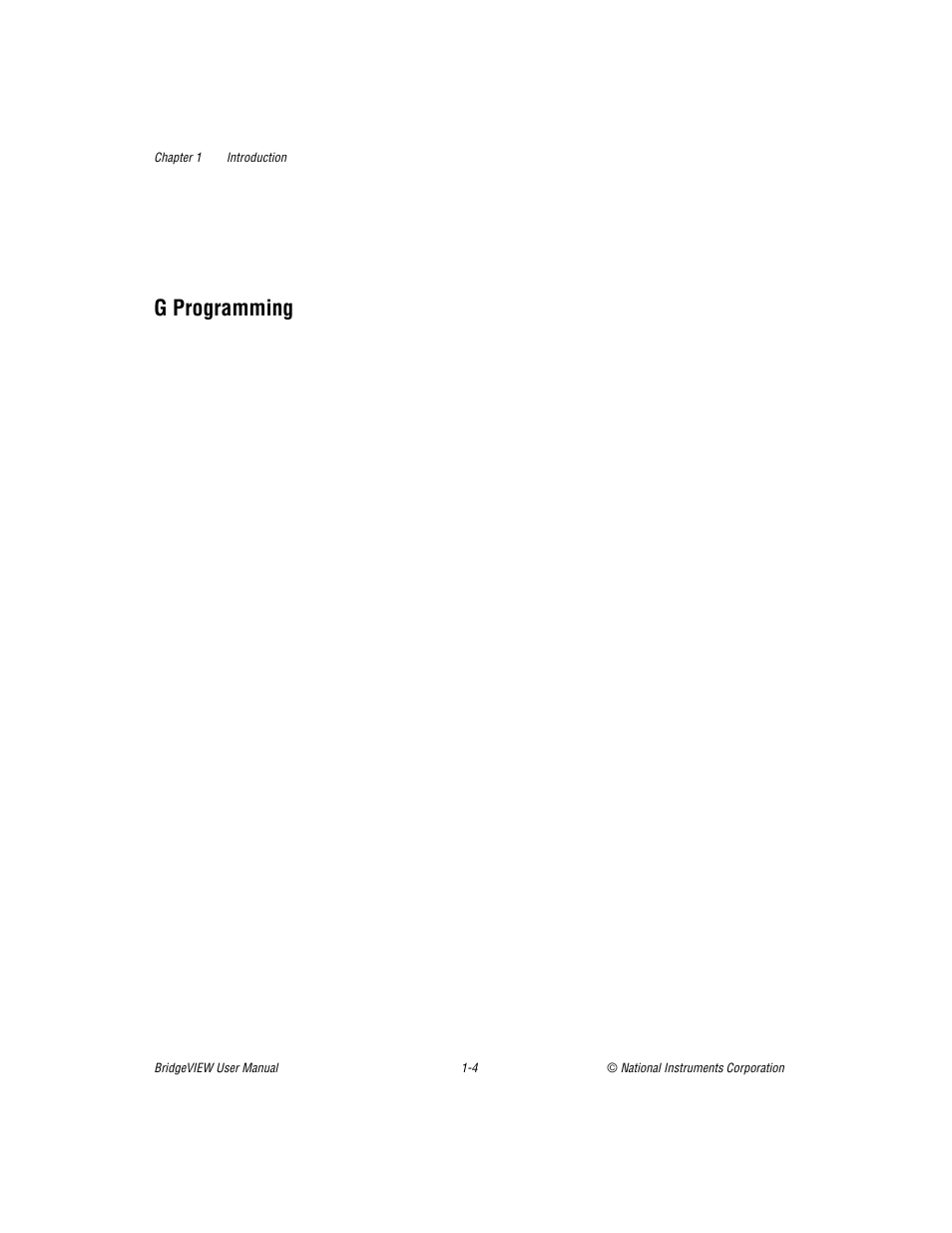 G programming, G programming -4 | National Instruments BridgeVIEW User Manual | Page 27 / 455