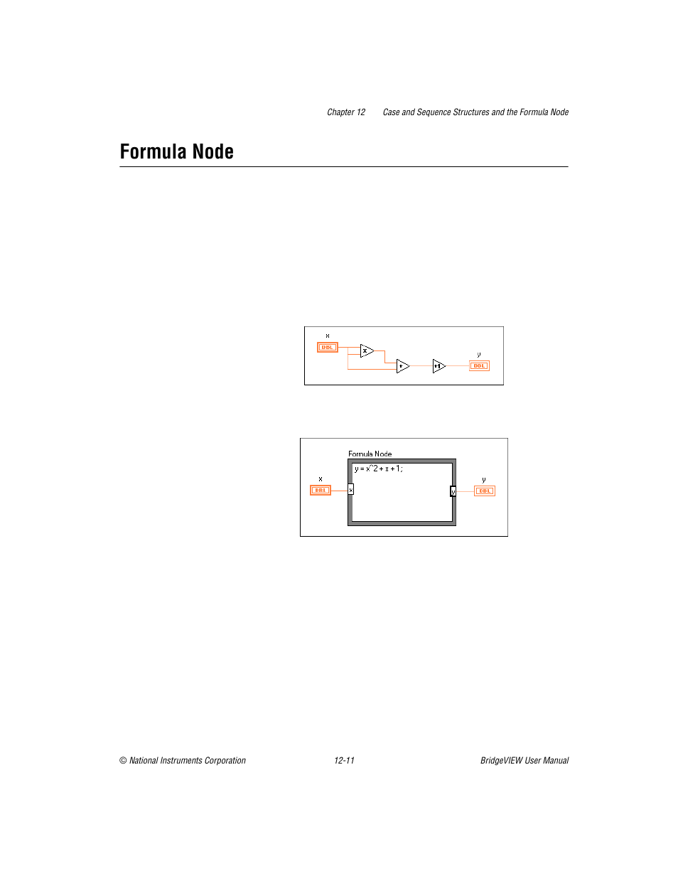Formula node, Formula node -11 | National Instruments BridgeVIEW User Manual | Page 274 / 455