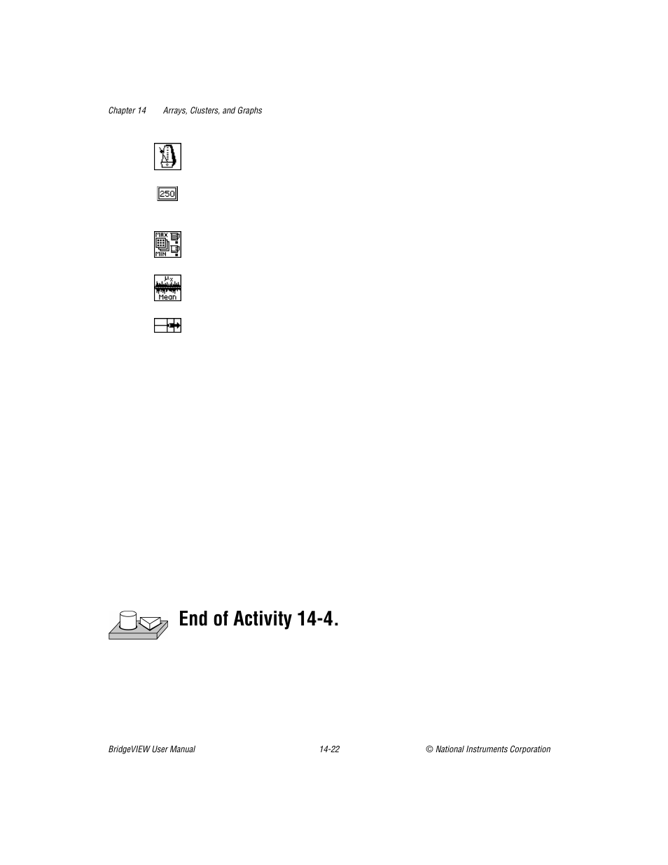 End of activity 14-4 | National Instruments BridgeVIEW User Manual | Page 304 / 455