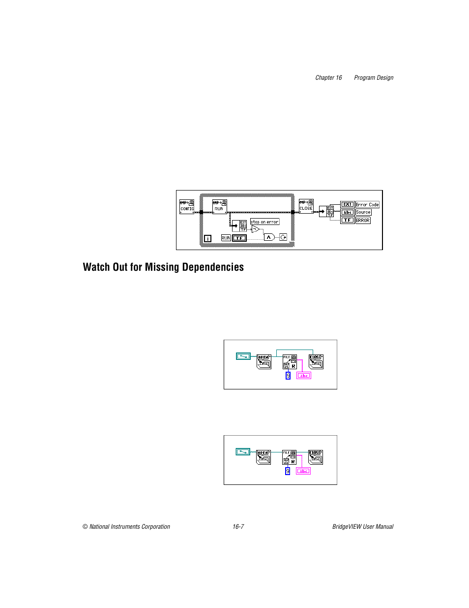 Watch out for missing dependencies, Watch out for missing dependencies -7 | National Instruments BridgeVIEW User Manual | Page 319 / 455
