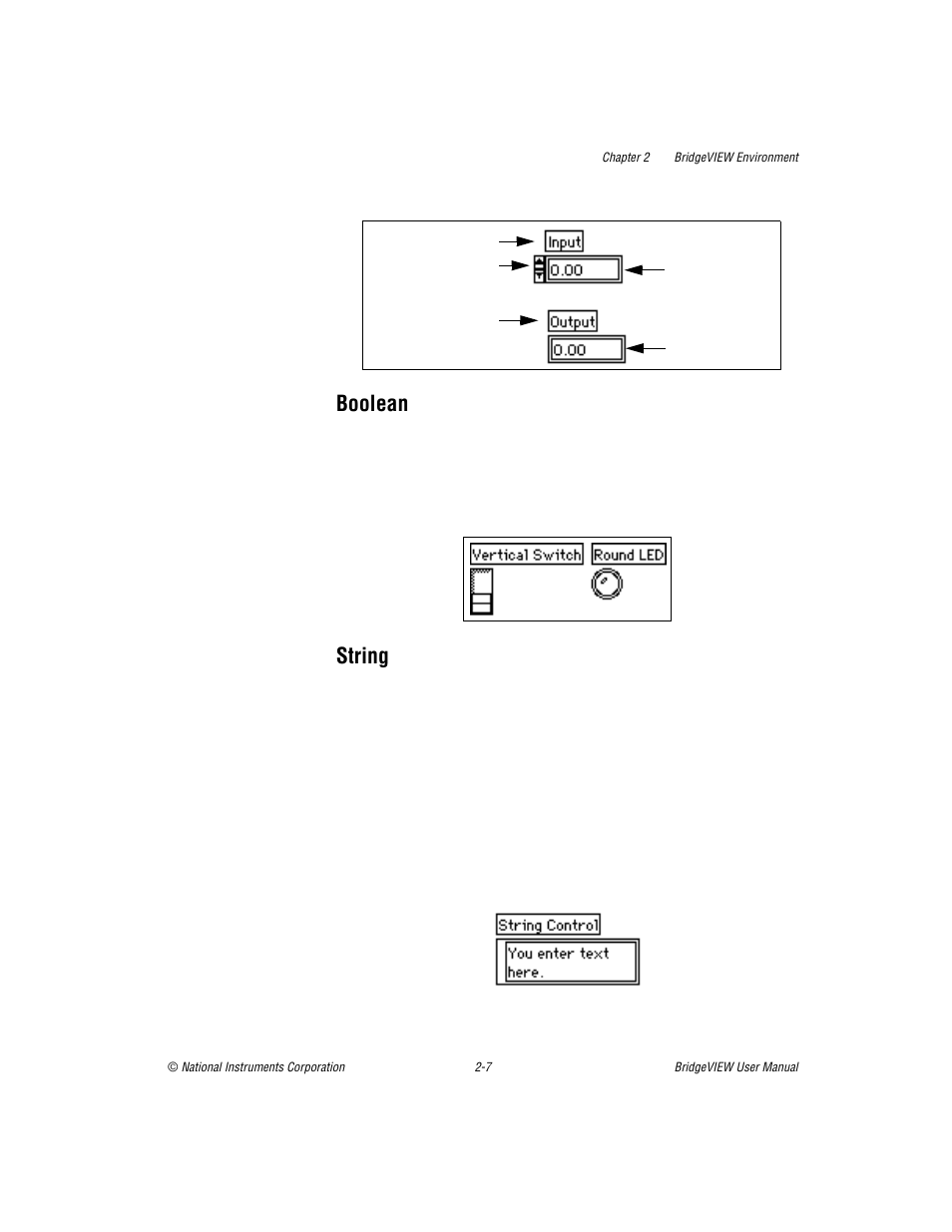 Boolean, String, Boolean -7 string -7 | National Instruments BridgeVIEW User Manual | Page 41 / 455