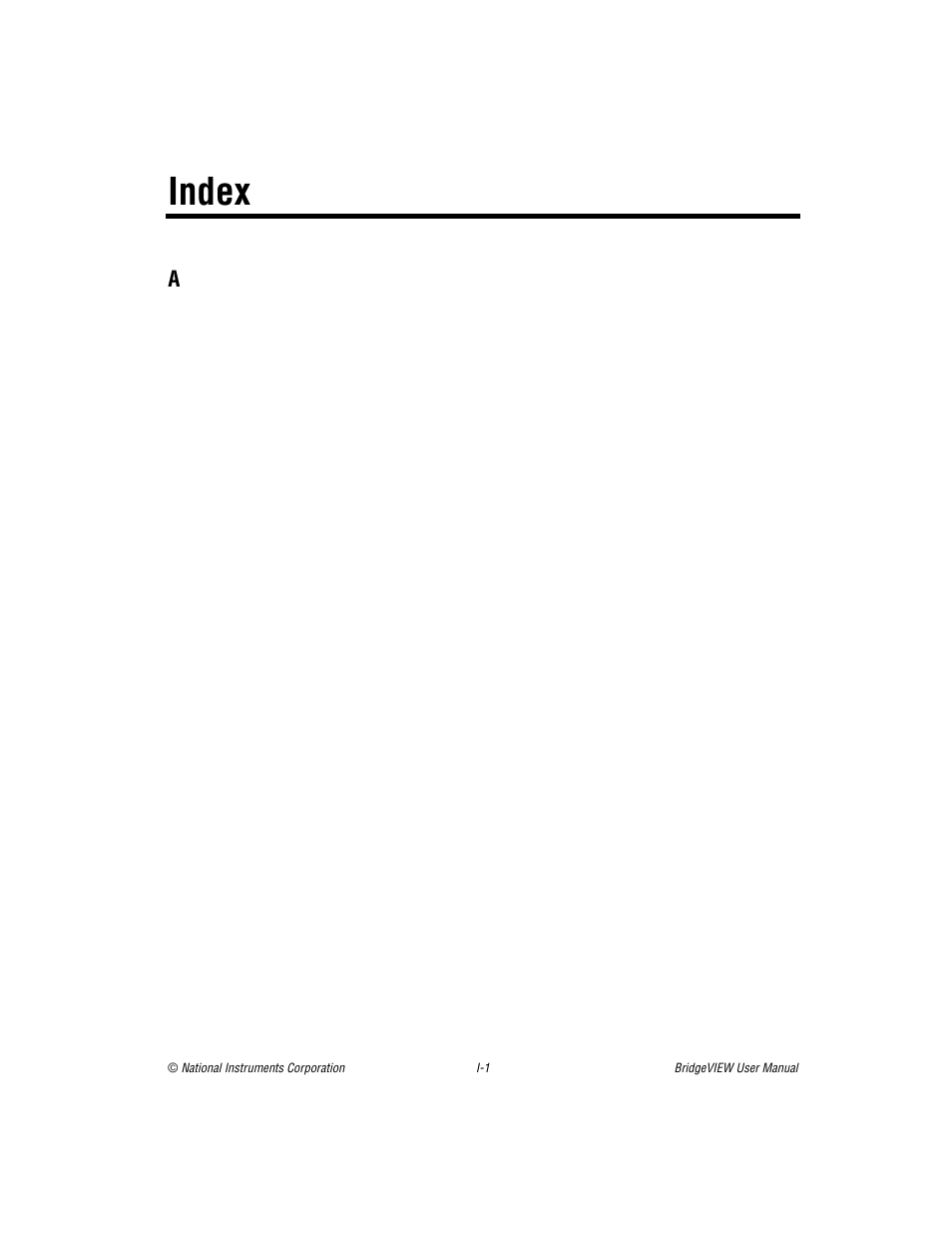 Index | National Instruments BridgeVIEW User Manual | Page 436 / 455