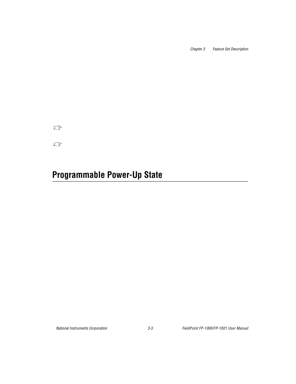 Programmable power-up state, Programmable power-up state -3 | National Instruments FP-1001 User Manual | Page 27 / 50