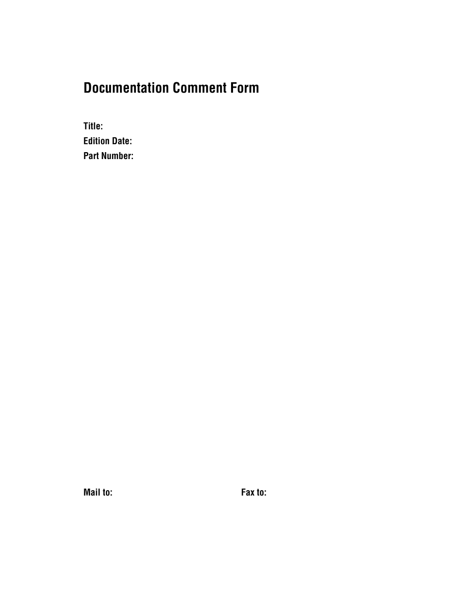 Documentation comment form | National Instruments FP-1001 User Manual | Page 44 / 50