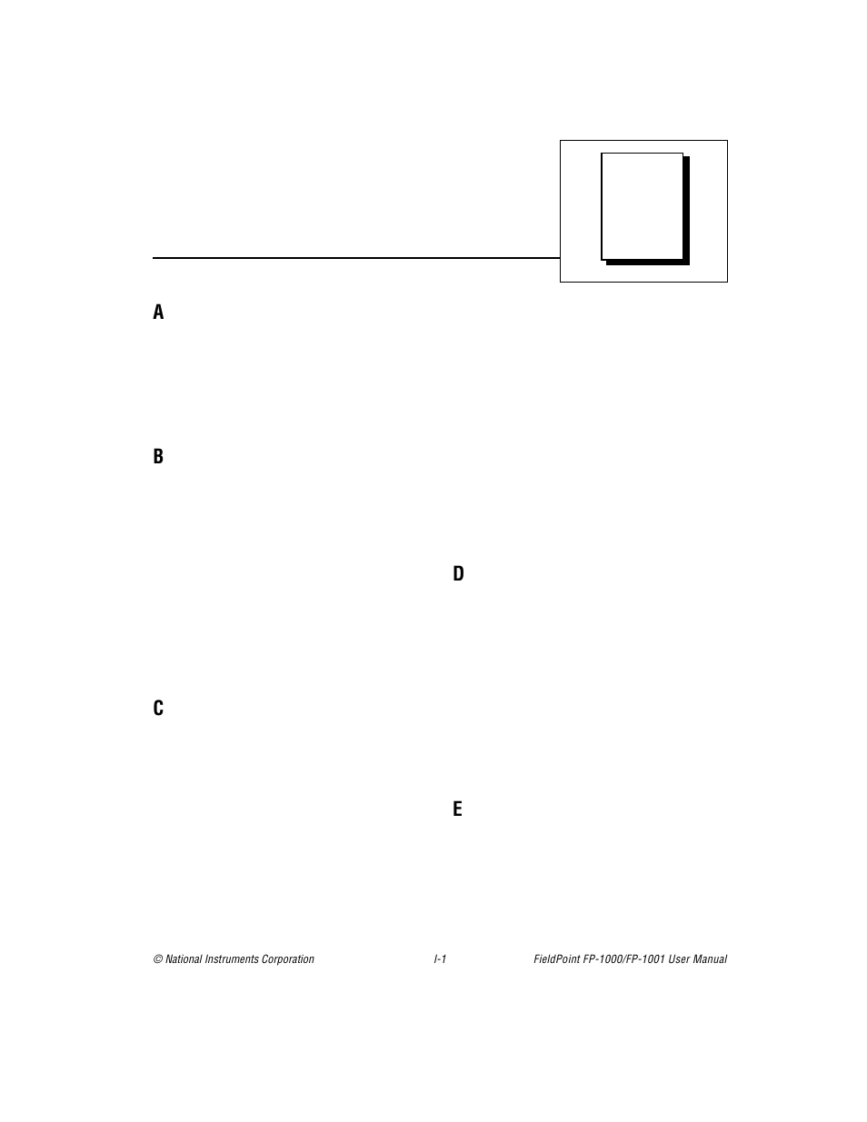 Index | National Instruments FP-1001 User Manual | Page 47 / 50