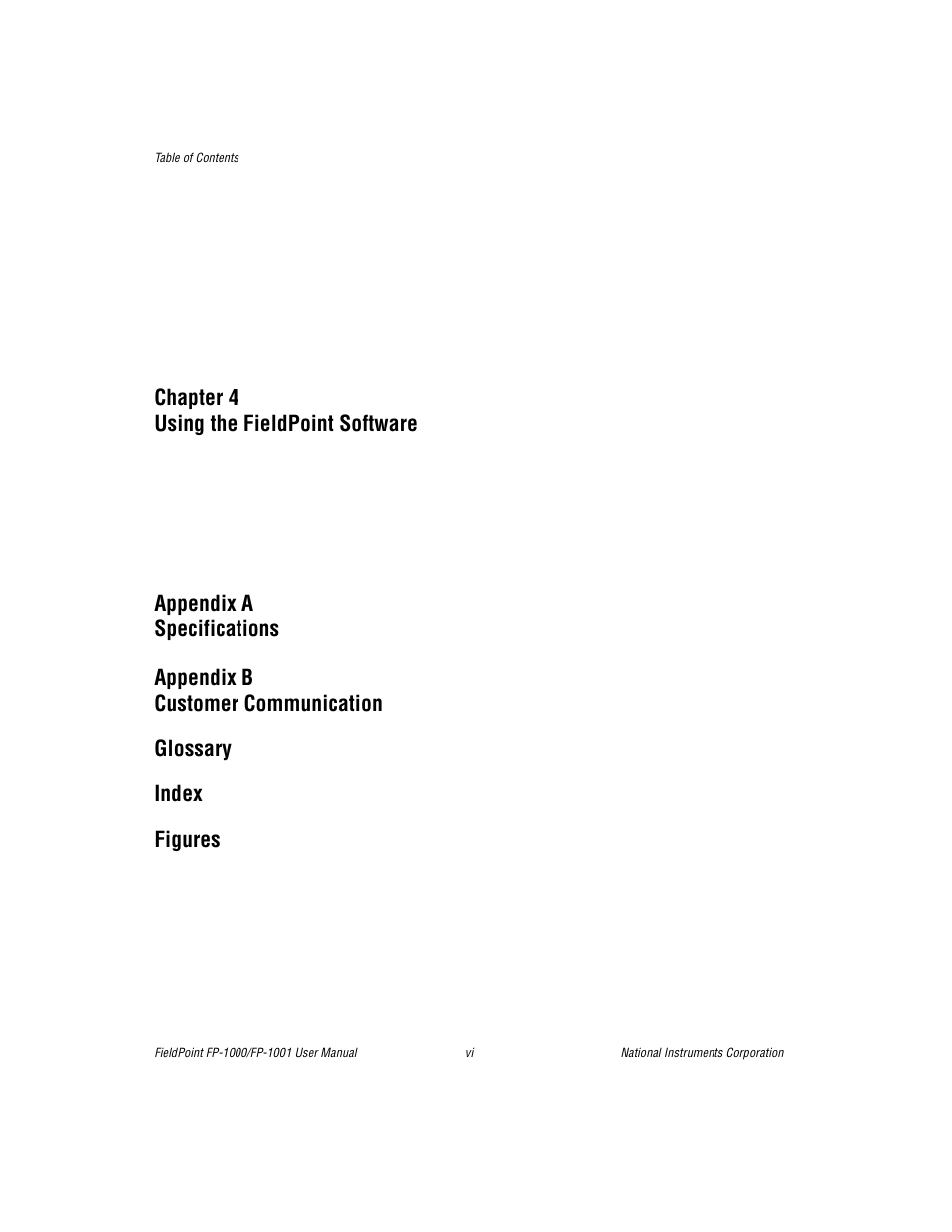Figures, Chapter 4 using the fieldpoint software | National Instruments FP-1001 User Manual | Page 5 / 50