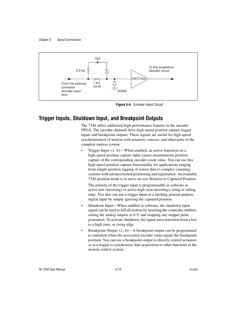 Figure 5-4. encoder input circuit | National Instruments 7340 PCI User Manual | Page 36 / 67