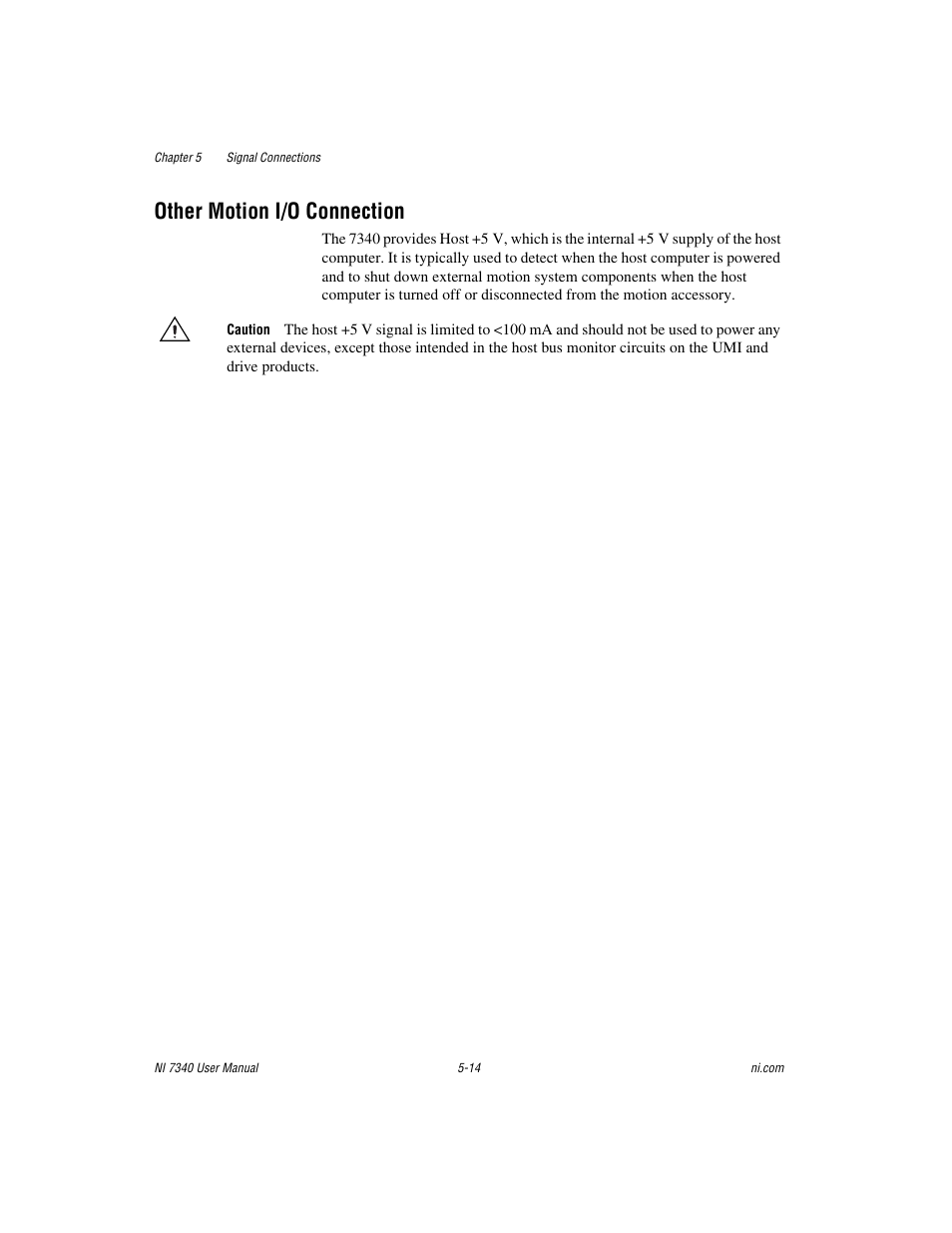 Other motion i/o connection, Other motion i/o connection -14 | National Instruments 7340 PCI User Manual | Page 40 / 67