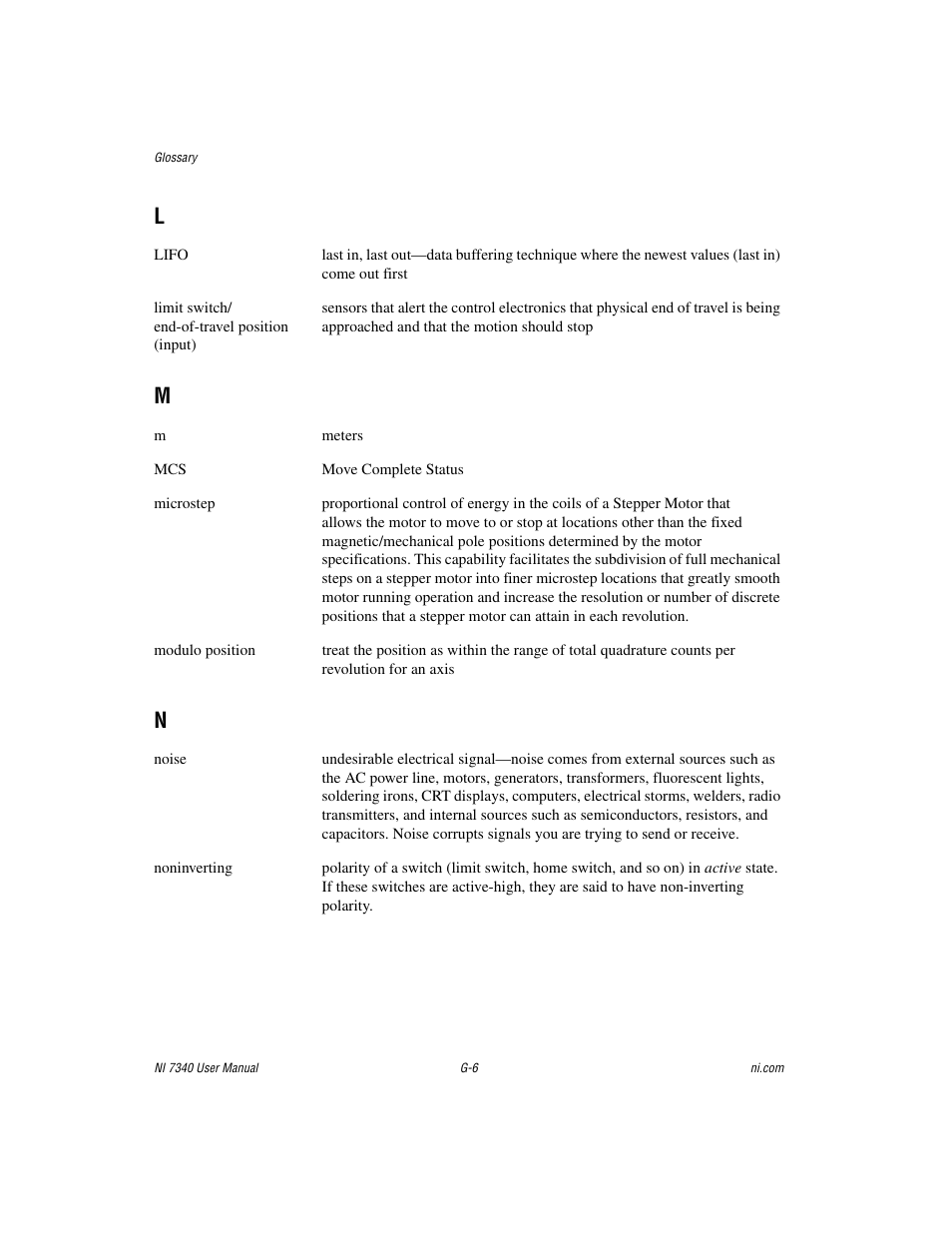 National Instruments 7340 PCI User Manual | Page 61 / 67