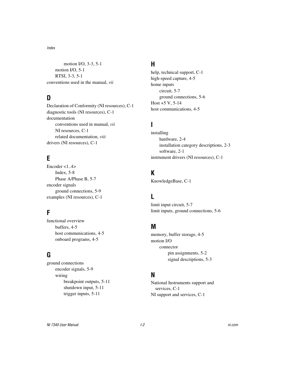 National Instruments 7340 PCI User Manual | Page 66 / 67