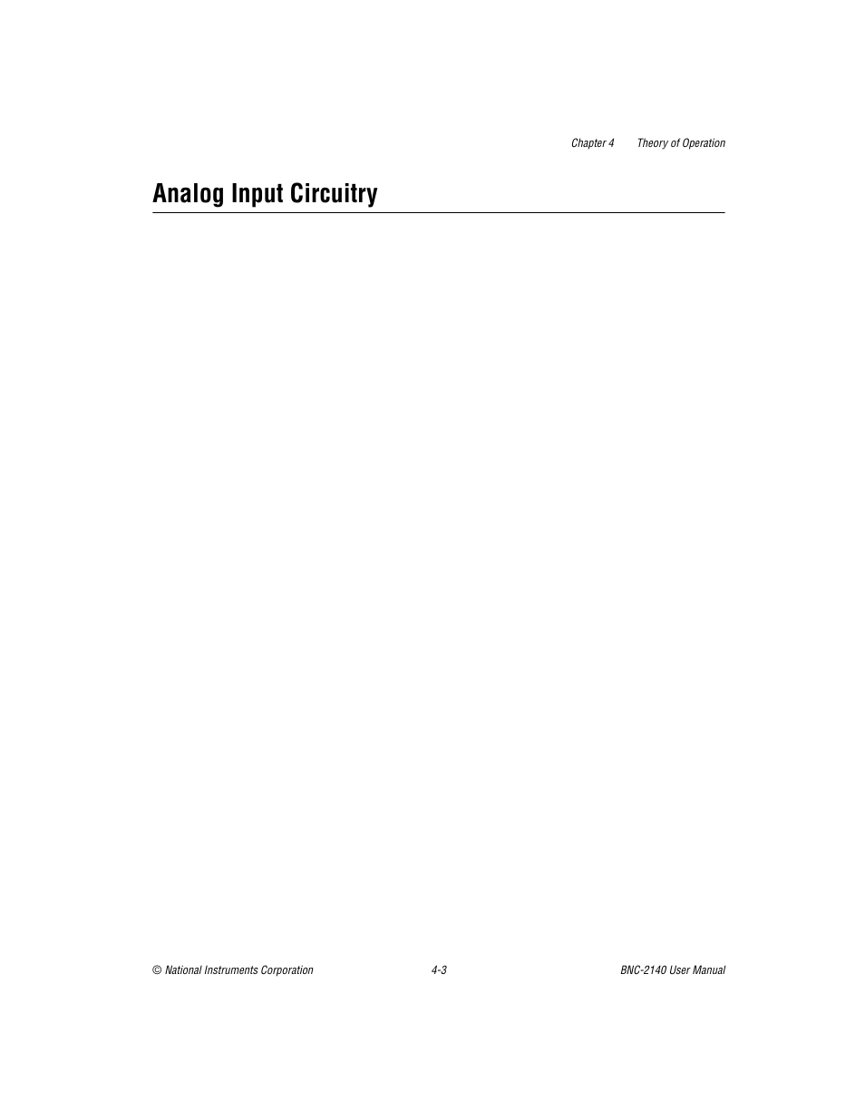Analog input circuitry, Analog input circuitry -3 | National Instruments BNC -2140 User Manual | Page 20 / 41