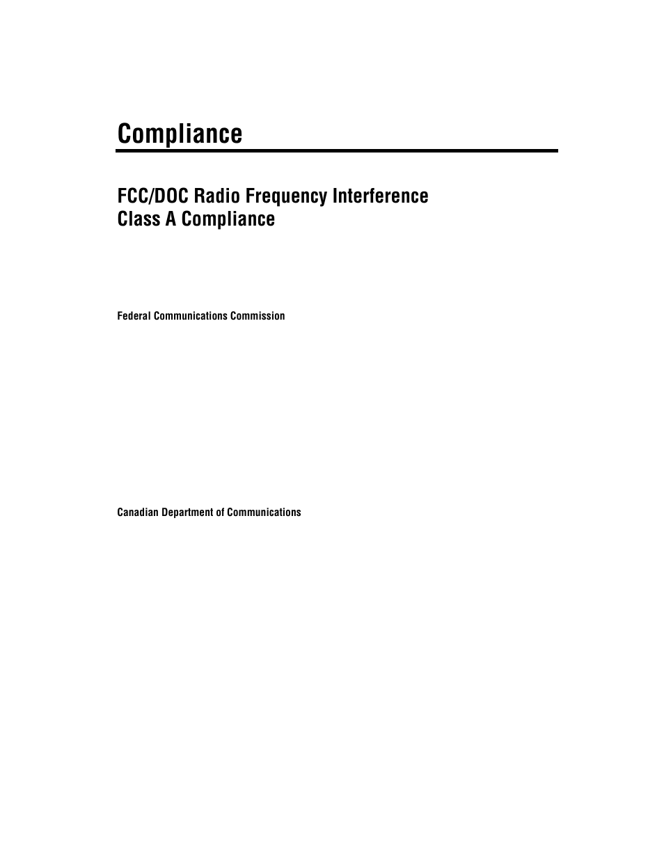 Compliance, Federal communications commission, Canadian department of communications | National Instruments PXI PXITM -1000 User Manual | Page 4 / 55