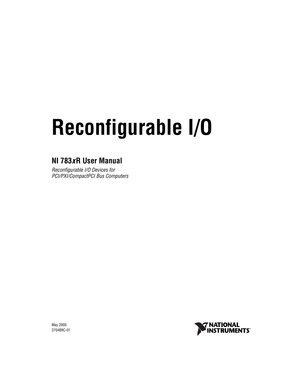 National Instruments NI 783xR User Manual | 73 pages