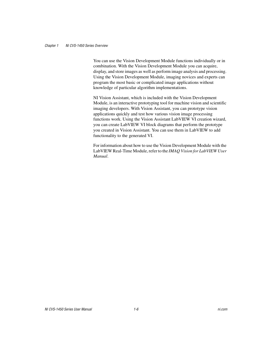 National Instruments NI CVS-1450 Series User Manual | Page 14 / 91