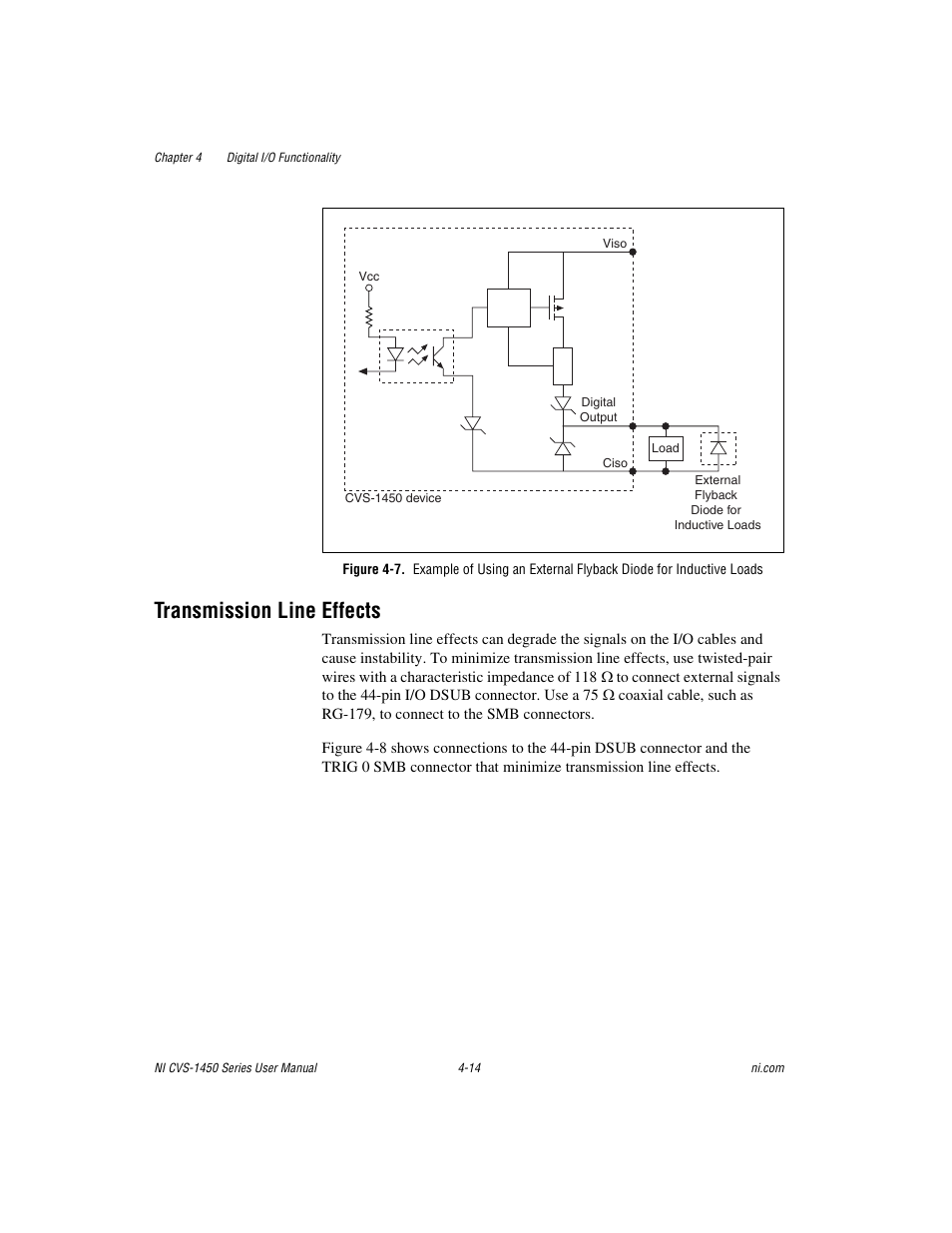 Transmission line effects, Transmission line effects -14 | National Instruments NI CVS-1450 Series User Manual | Page 62 / 91