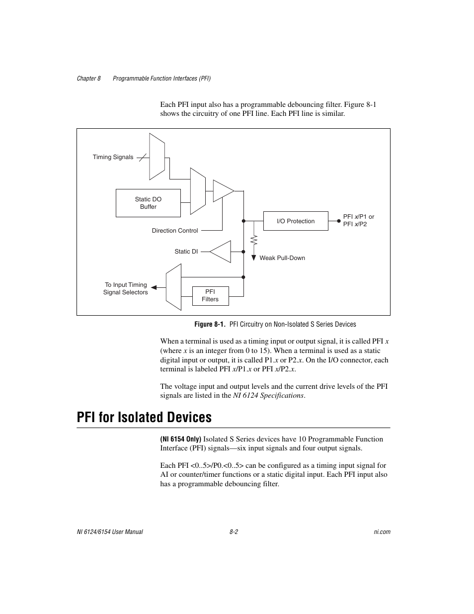 Pfi for isolated devices, Pfi for isolated devices -2 | National Instruments Network Device DAQ S User Manual | Page 113 / 173