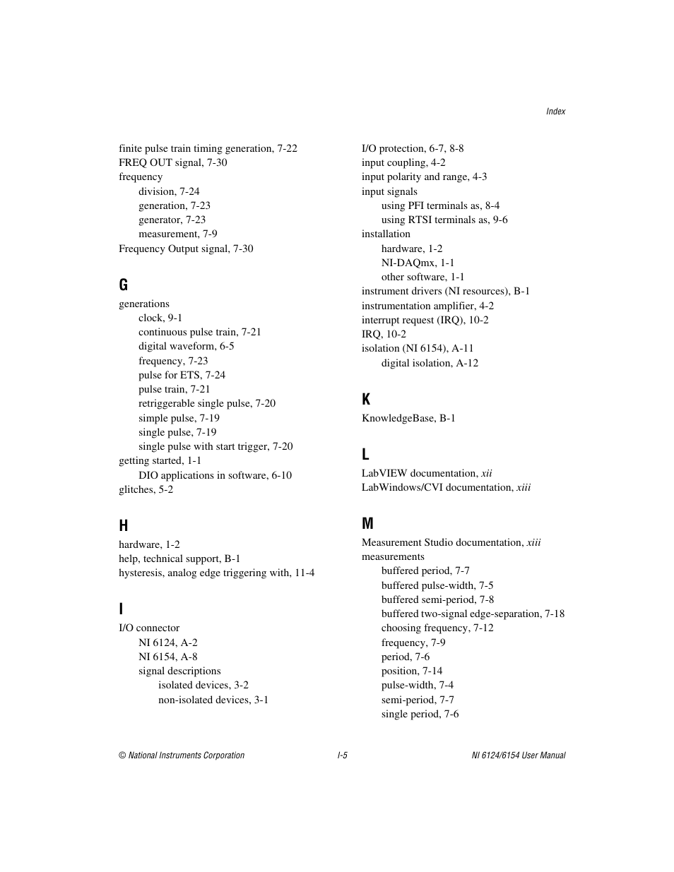 National Instruments Network Device DAQ S User Manual | Page 169 / 173