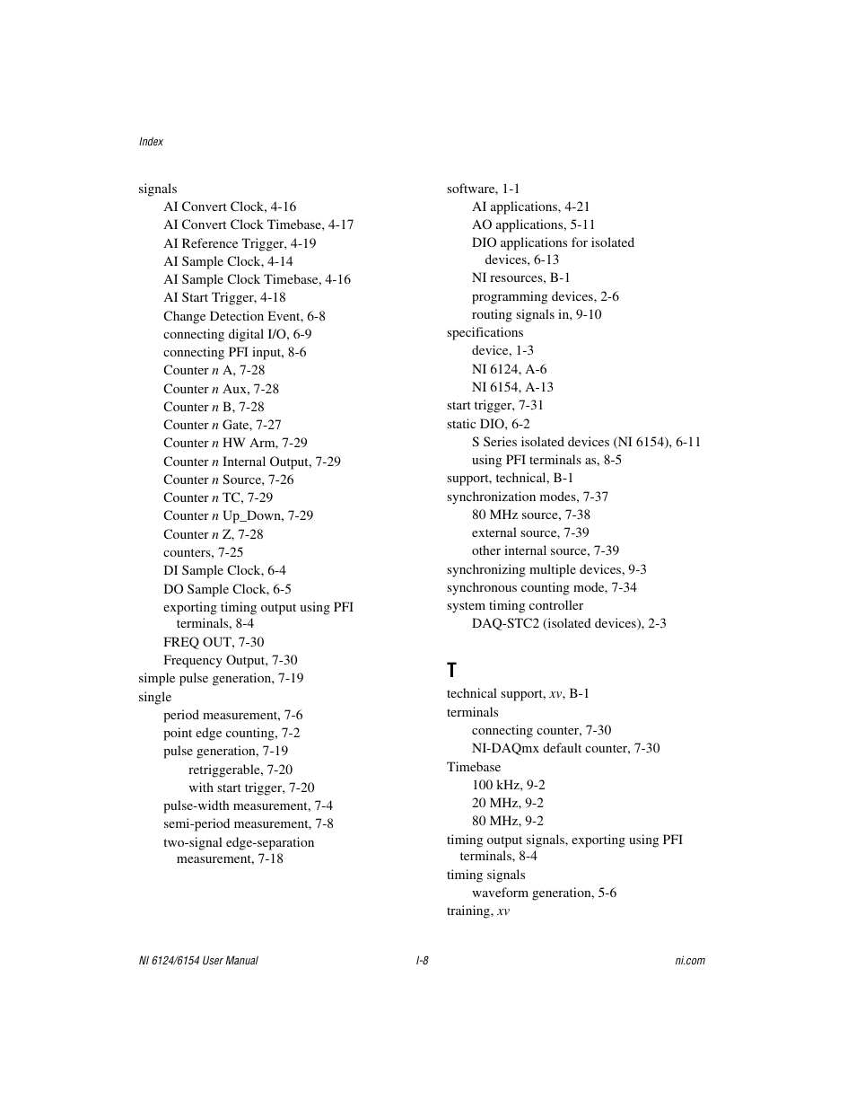 National Instruments Network Device DAQ S User Manual | Page 172 / 173