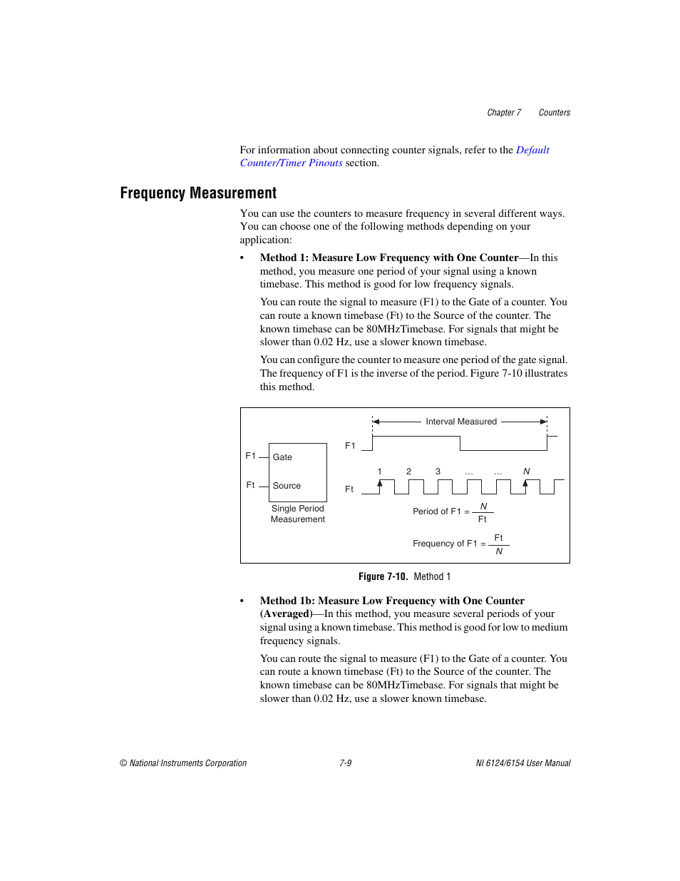 Frequency measurement, Figure 7-10. method 1, Frequency measurement -9 | National Instruments Network Device DAQ S User Manual | Page 81 / 173