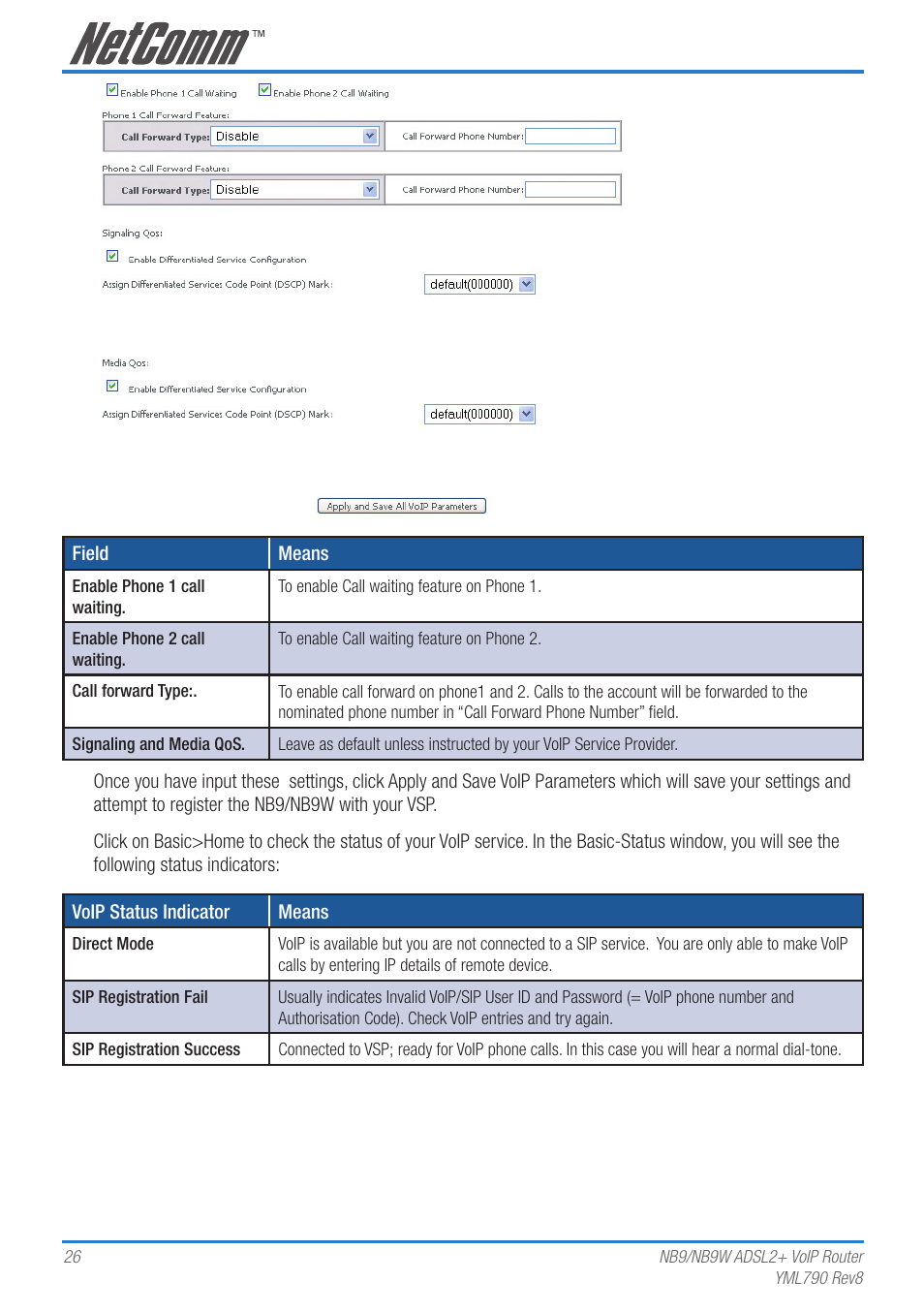 Netcom NB9 User Manual | Page 26 / 84