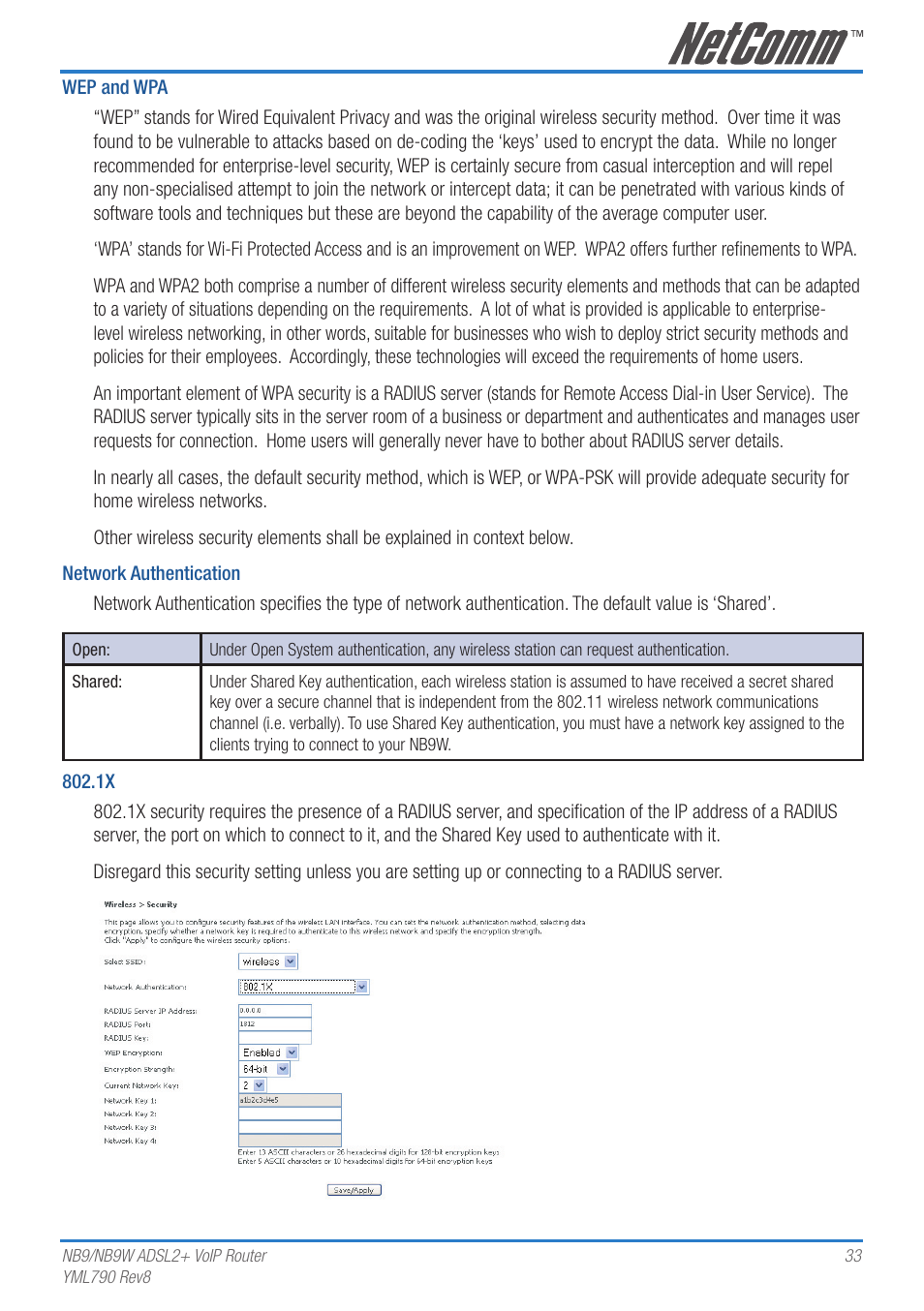 Netcom NB9 User Manual | Page 33 / 84