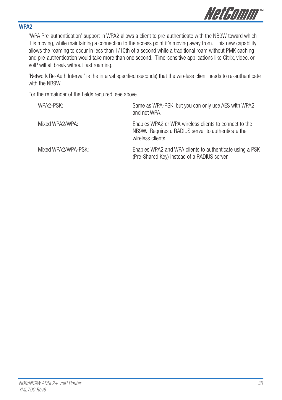 Netcom NB9 User Manual | Page 35 / 84