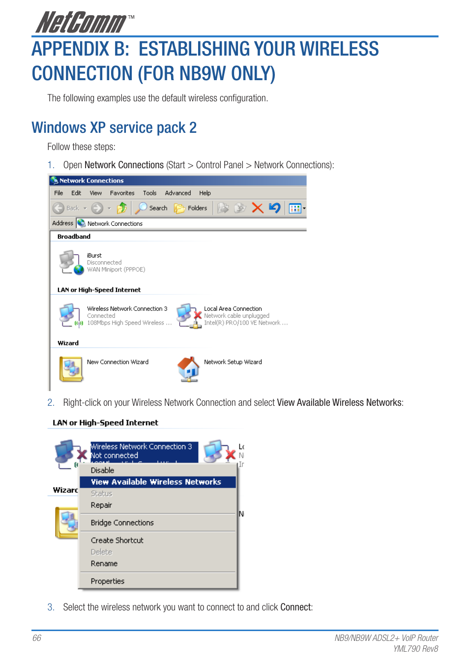 Windows xp service pack 2 | Netcom NB9 User Manual | Page 66 / 84