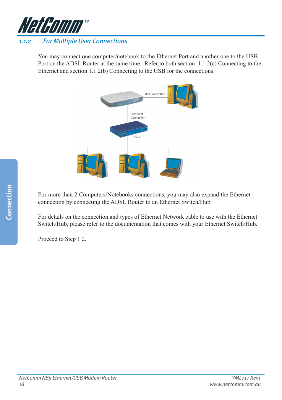 Connection | Netcom NB5 User Manual | Page 18 / 84
